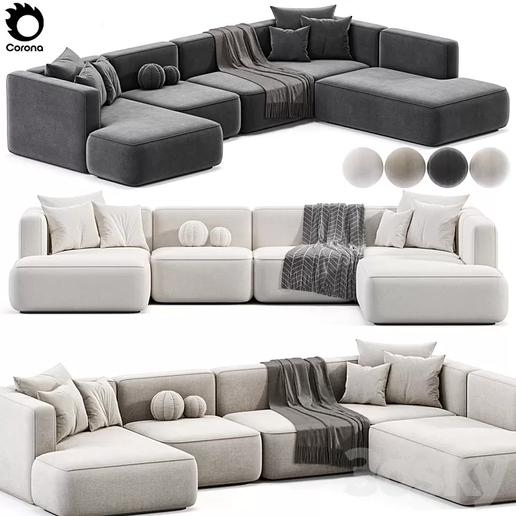 BASECAMP FAMILY Sofa By Makenordic 3D Model Free