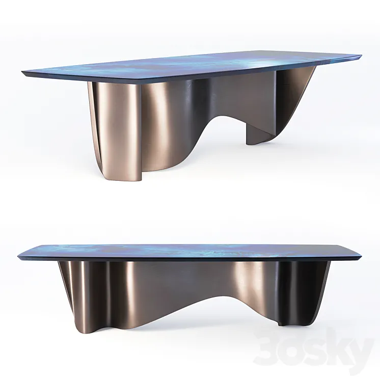 Based upon - Dining table 3D Model Free