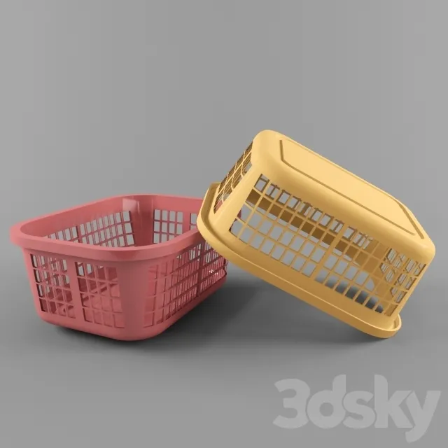 Basket for linen 3D Model