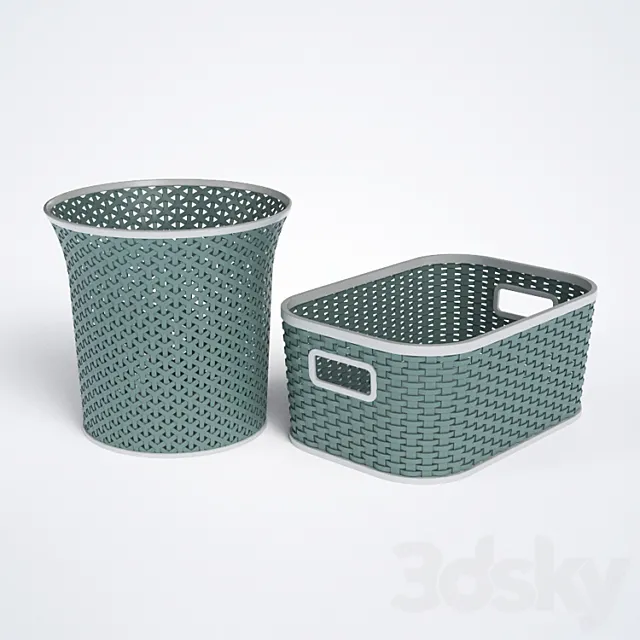Basket for washing rattan 3D Model