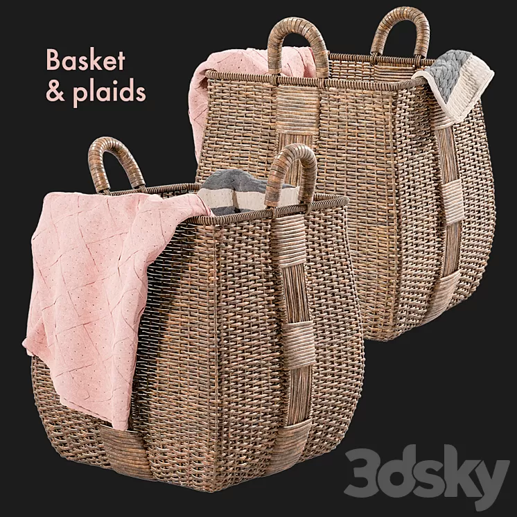 Basket & Plaids Crate and Barrel 3D Model