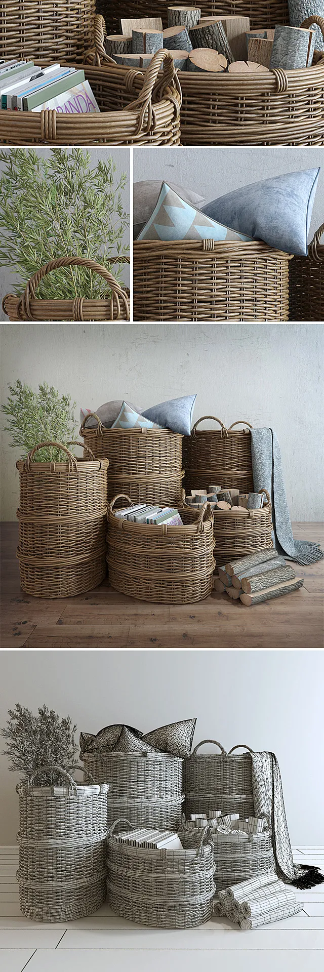 Basket with handles 3DModel