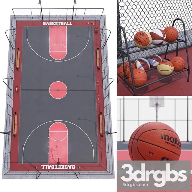 Basketball Field 3D Model Free