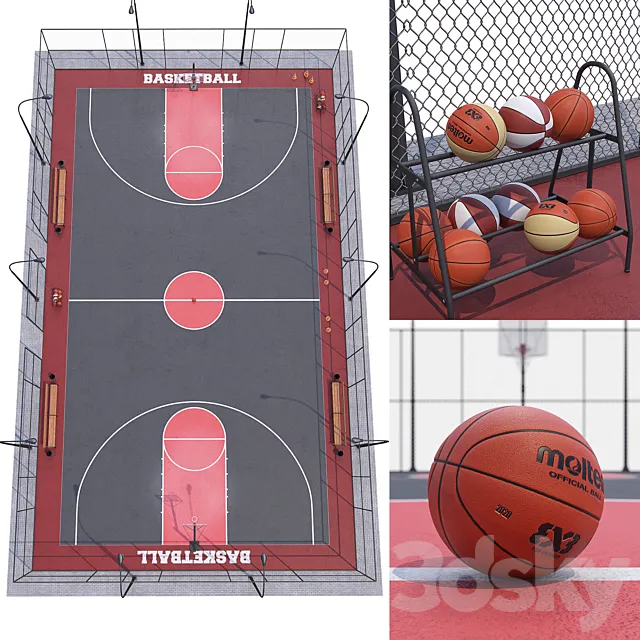 Basketball field 3DModel