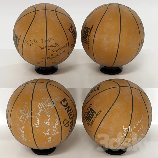 Basketballs autographed 3D Model