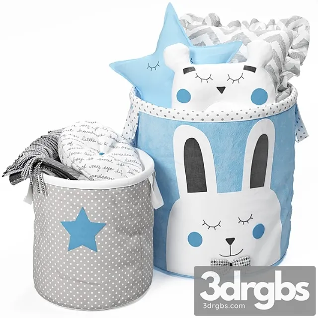 Baskets Blue 3D Model Free