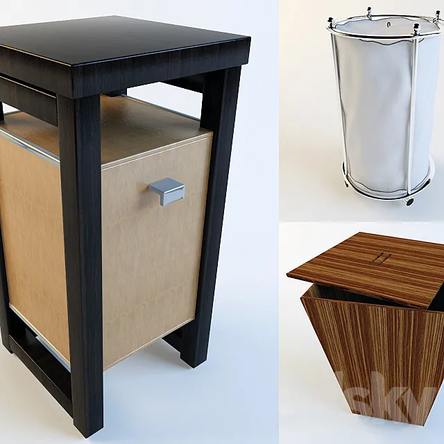 Baskets for linen 3D Model