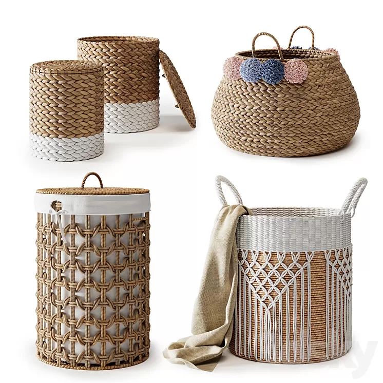 Baskets Set 03 3D Model