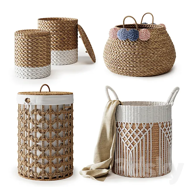 Baskets Set 03 3DModel