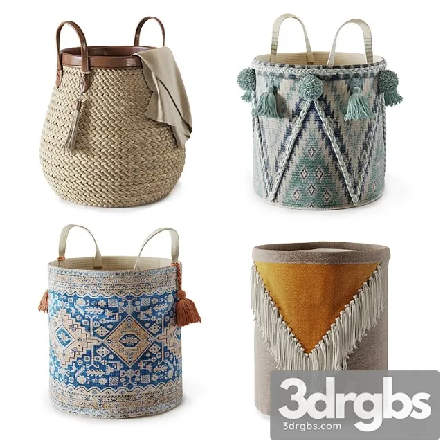Baskets Set 04 3D Model Download