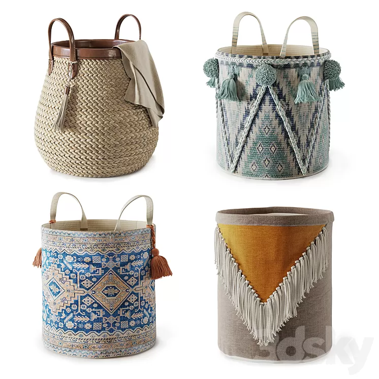 Baskets Set 04 3D Model