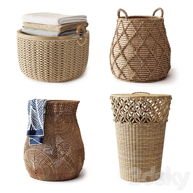 Baskets Set 06 3D Model