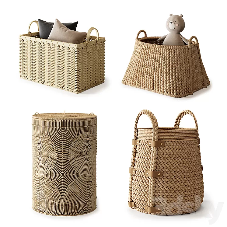 Baskets Set 09 3D Model