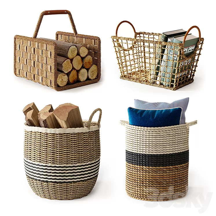 Baskets Set 10 3D Model