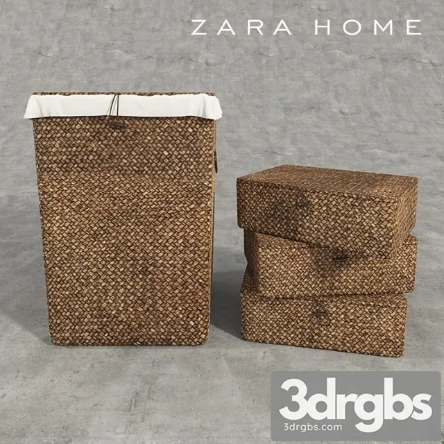 Baskets Zara Home 3D Model Free