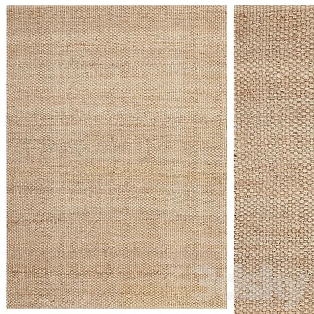 Baskin jute rug 3D Model