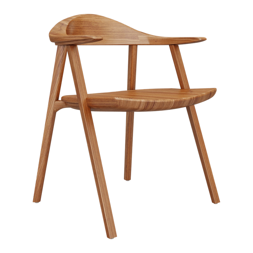 BassamFellows - Side chair Mantis CB-25 3D Model