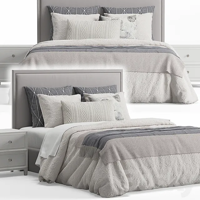 Bassett Furniture Manhattan Rectangular Bed 3DModel