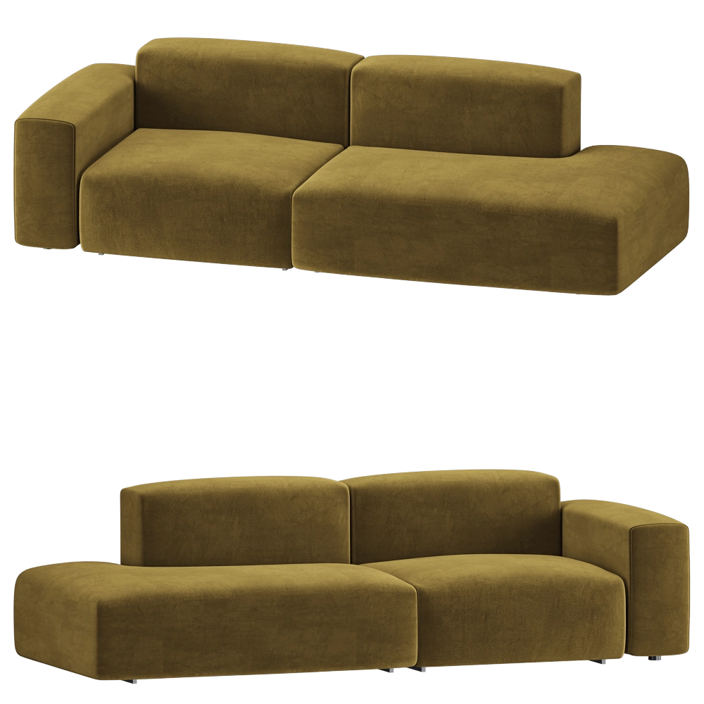 BASTA - Sofa Cubi Open End 2 3D Model