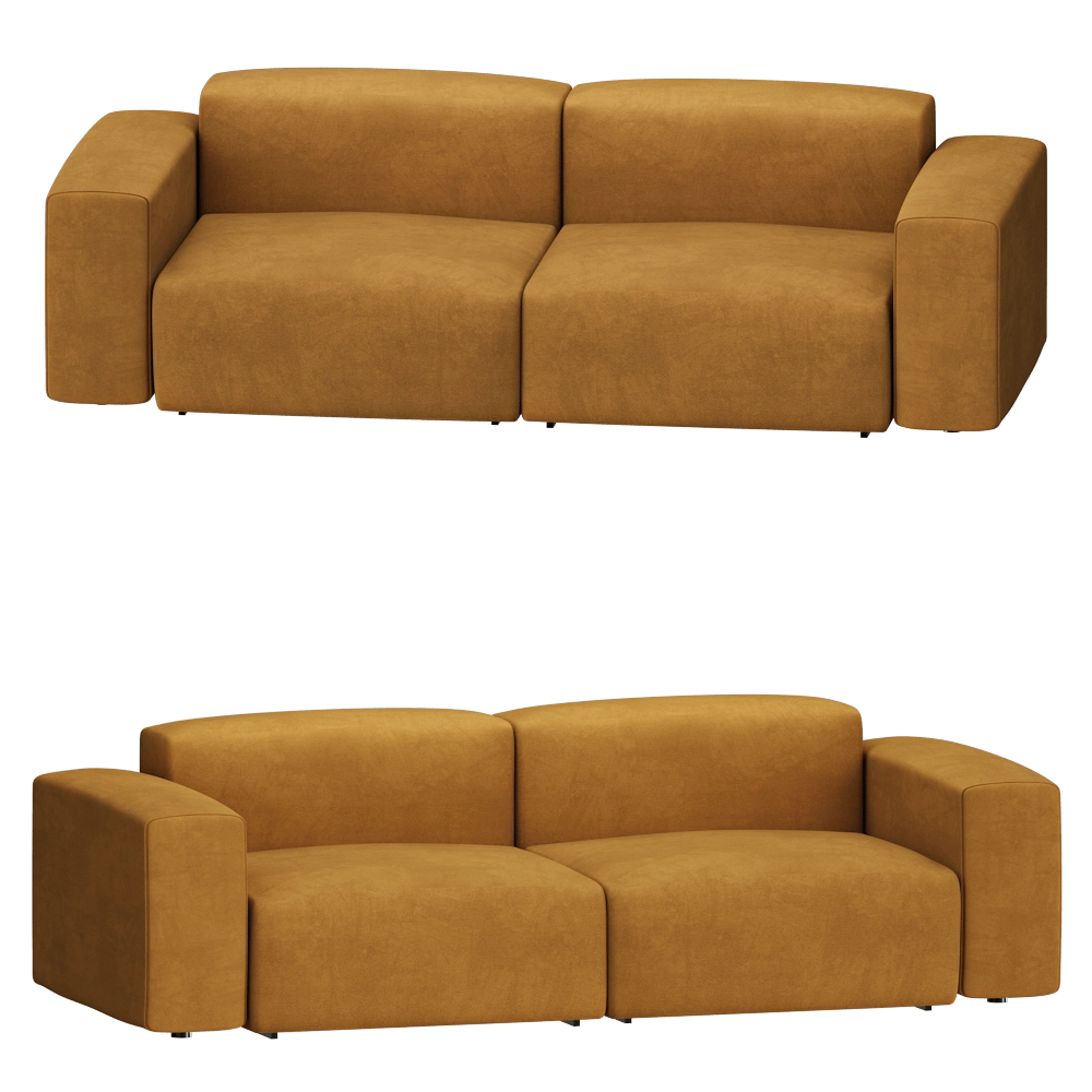 BASTA - Sofa Cubi Studio with Armrests 3D Model