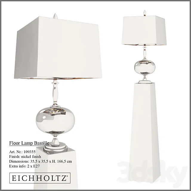 Bastille Floor Lamp by Eichholtz 3D Model