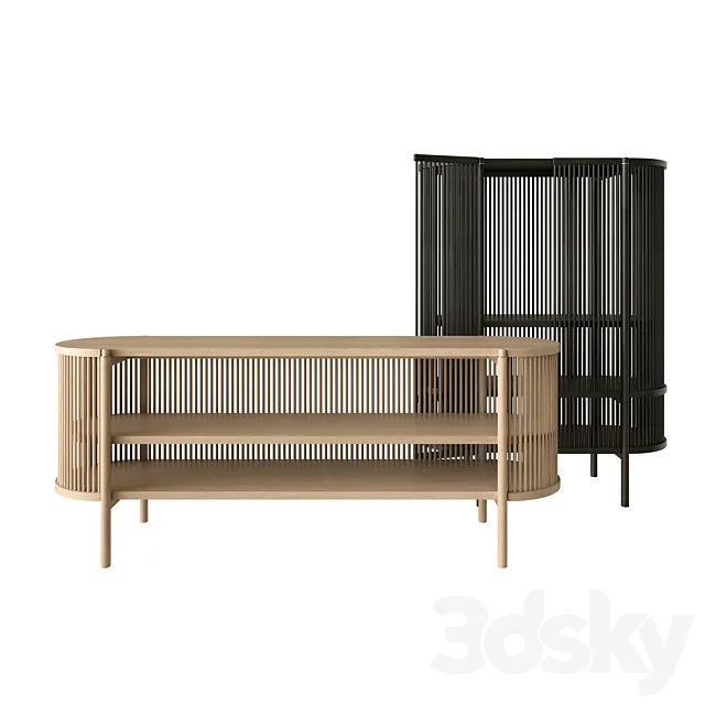 Bastone sideboard and cabinet 3DModel