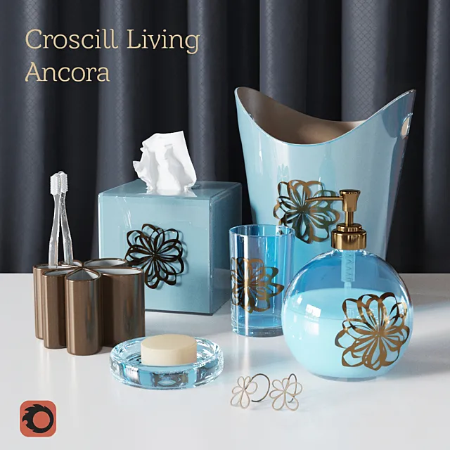 Bath accessories Croscill Living Ancora 3D Model