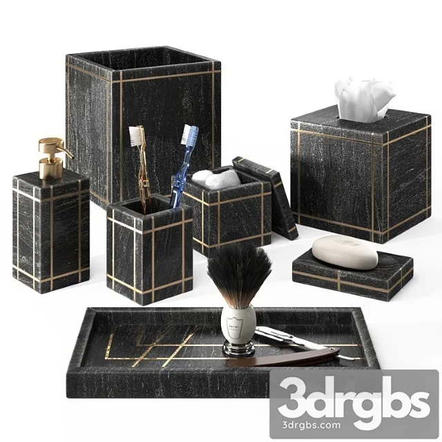 Bath accessories set - palais marble by kassatex