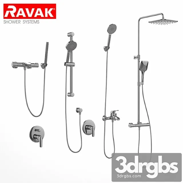 Bath and Shower Faucets Ravak Set 07 3D Model Free