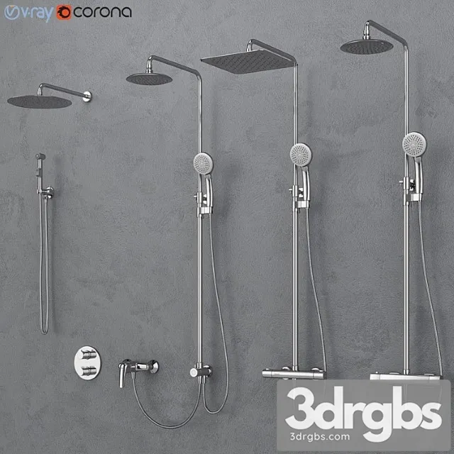 Bath and Shower Faucets Ravak Set 16 3D Model Free