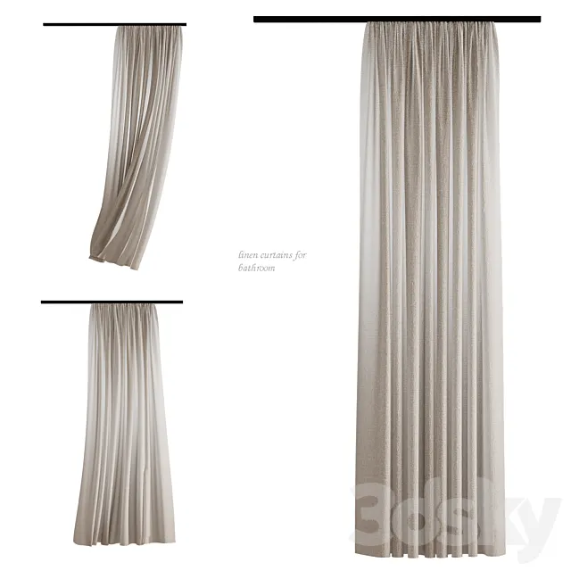 Bath Curtain 3D Model