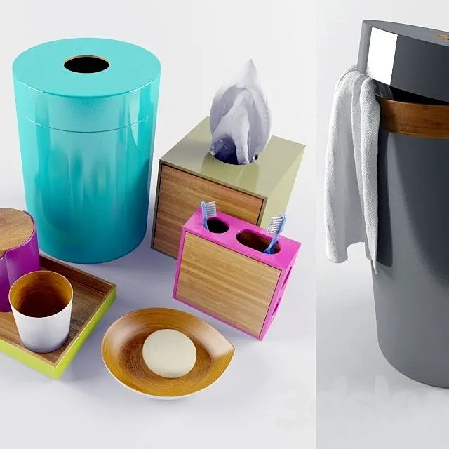 bath items 3D Model