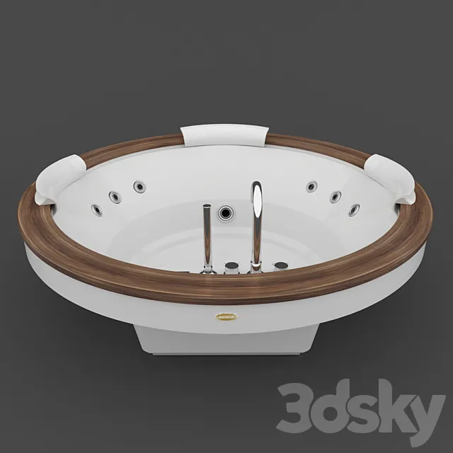 Bath Jacuzzi Nova 180x180 3D Model