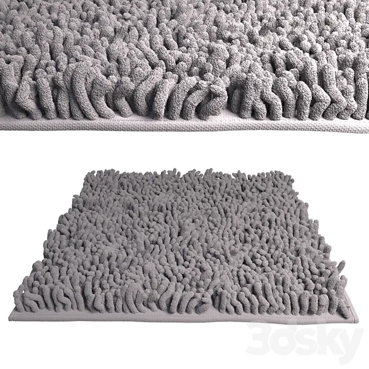Bath mat microfiber 3D Model Free