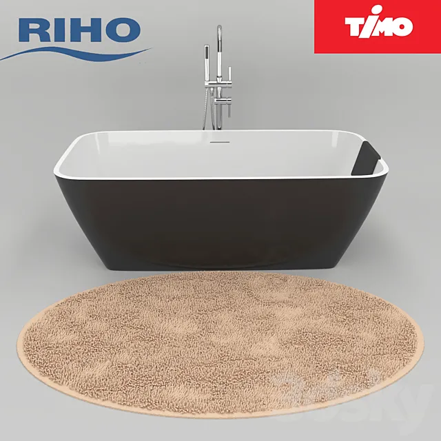 Bath Riho Malaga and mixer Timo Saona 3D Model