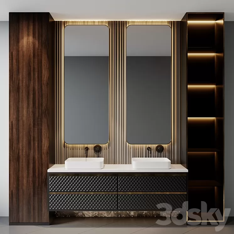 Bath set 18 3D Model Free