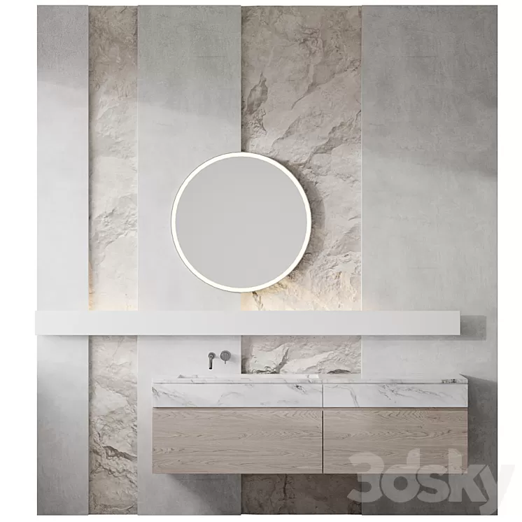 bath set 3 3D Model Free