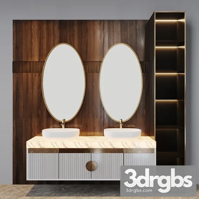 Bath Set 5 1 3D Model Free