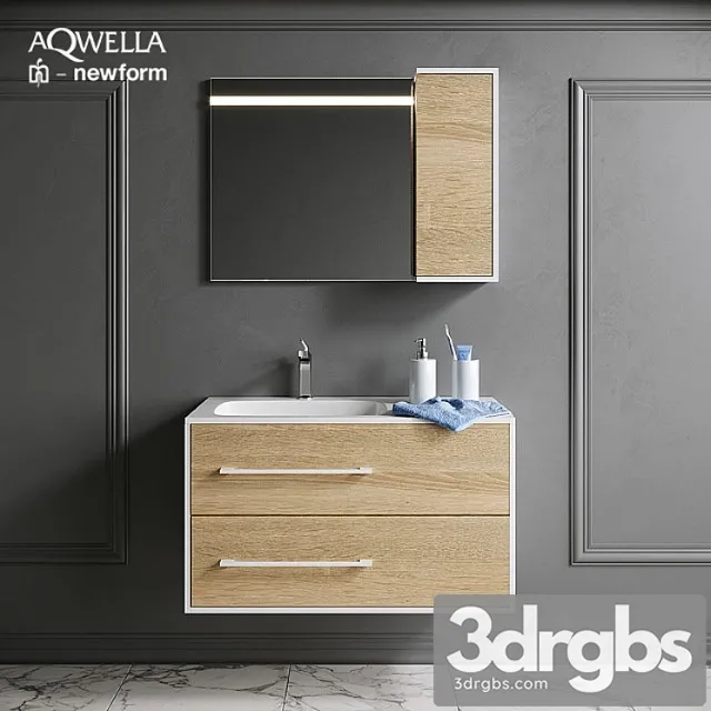 Bath Set Achwella With Newform Decor 1 3D Model Free