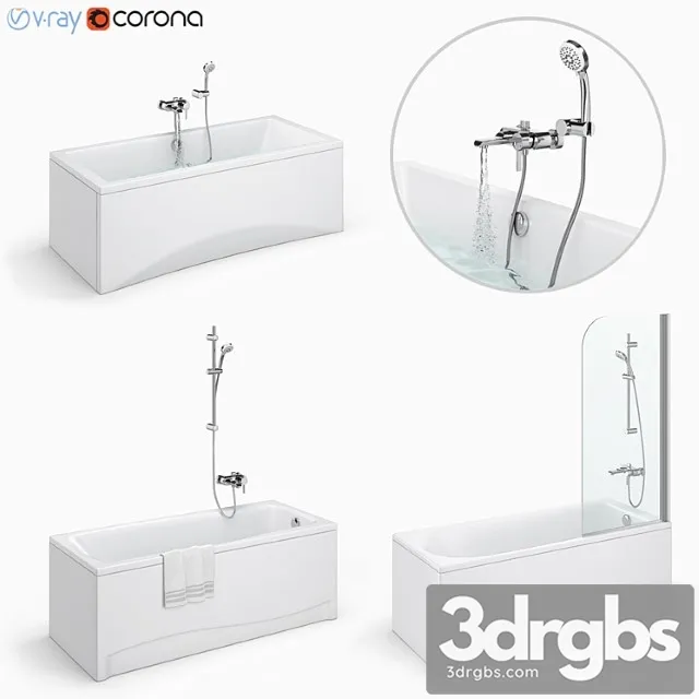 Bath Set Cersanit Set 24 Flavia Intro Lana 3D Model Free