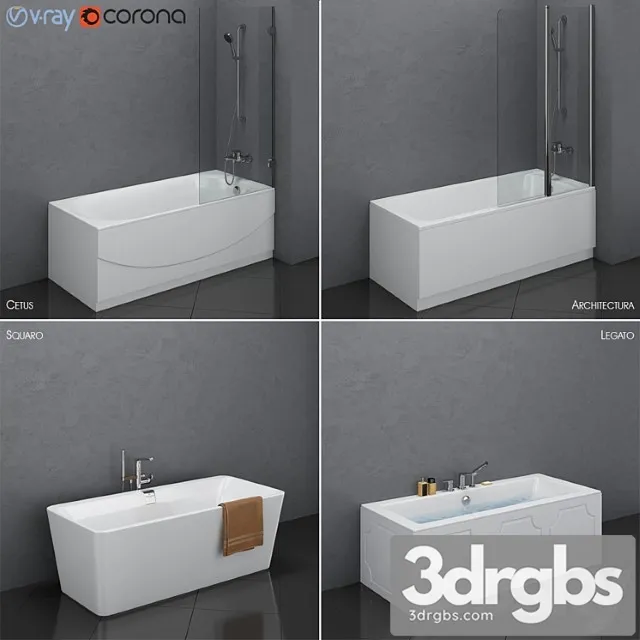 Bath Set Villeroy Boch Set 23 Architectura Cetus Legato Squaro 3D Model Free
