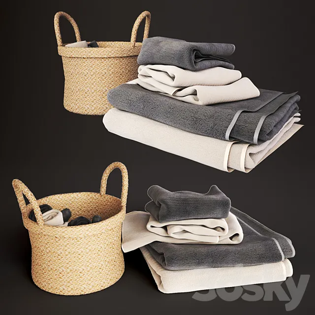 Bath tovel 3 3DModel