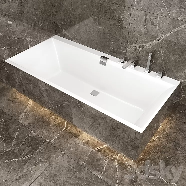 Bath Villeroy & Boch Squaro Edge 12. 3D Model Free