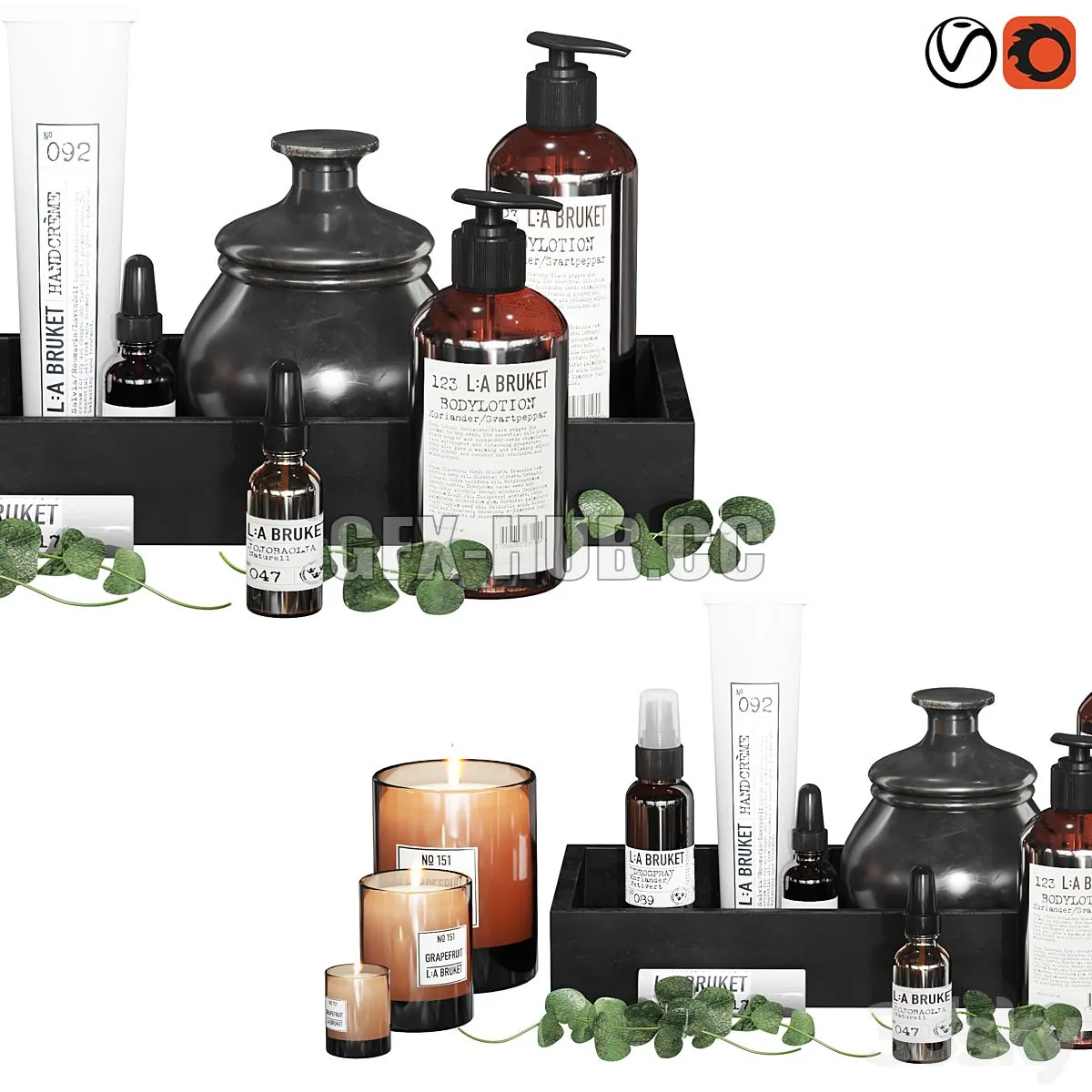 bath_decorative_set001 3D Model