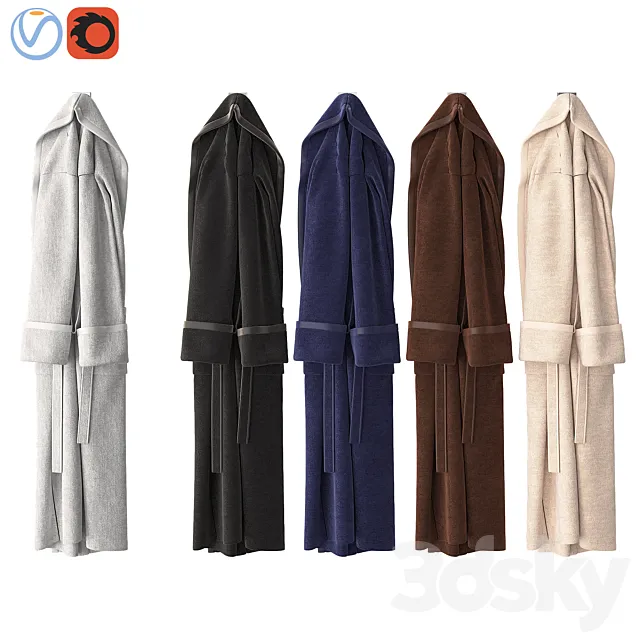 Bathrobe colors 3D Model