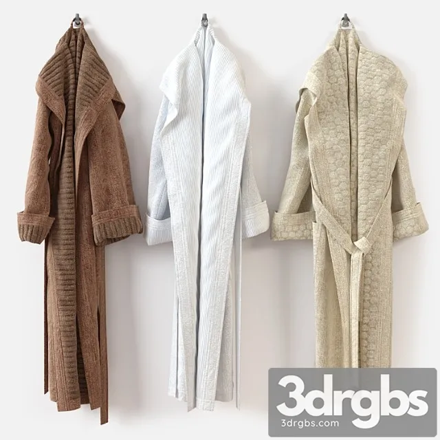 Bathrobe M01 2 3D Model Free