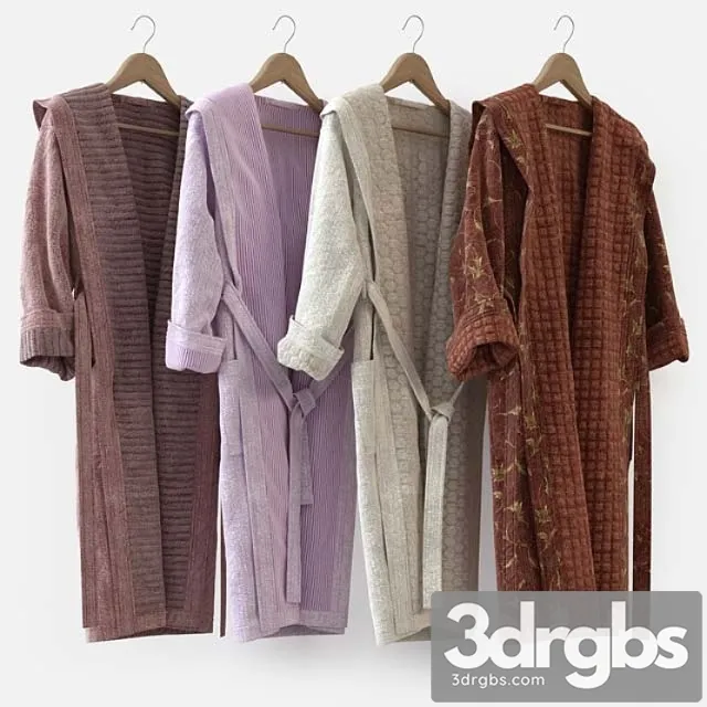 Bathrobe M01 4 3D Model Free