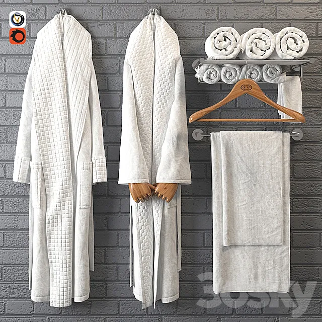 Bathrobe m02-2 3DModel