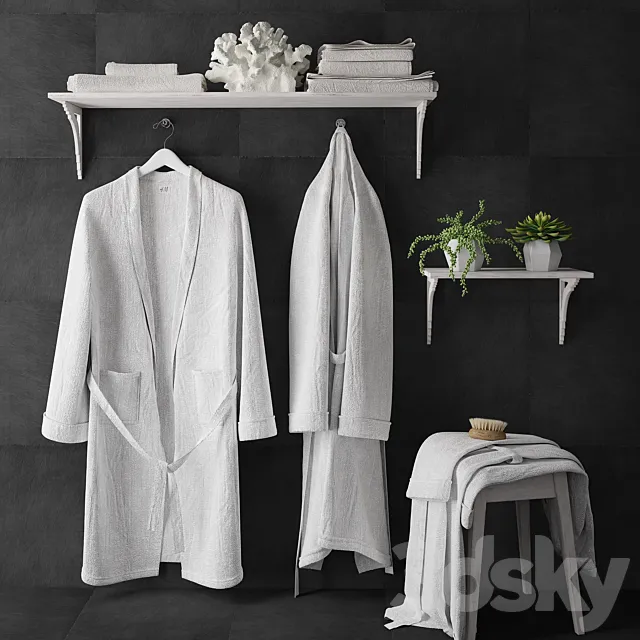 Bathrobe set 3DModel