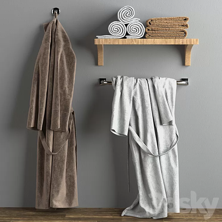 Bathrobes and towels